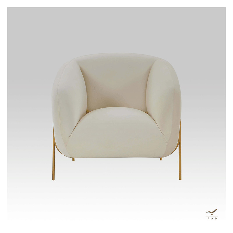 JOSEPH Armchair – Modern Padded Armchair with Metal Base | FADESIGN