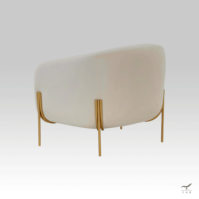 JOSEPH Armchair – Modern Padded Armchair with Metal Base | FADESIGN