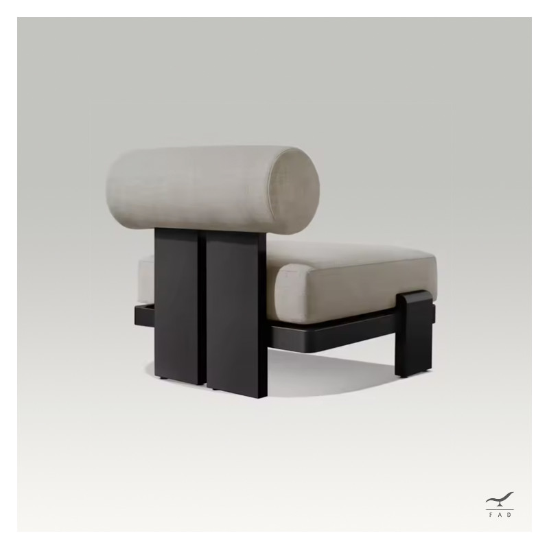 Poltrona LAZY TIME in legno scuro - Comfort e stile per esterni