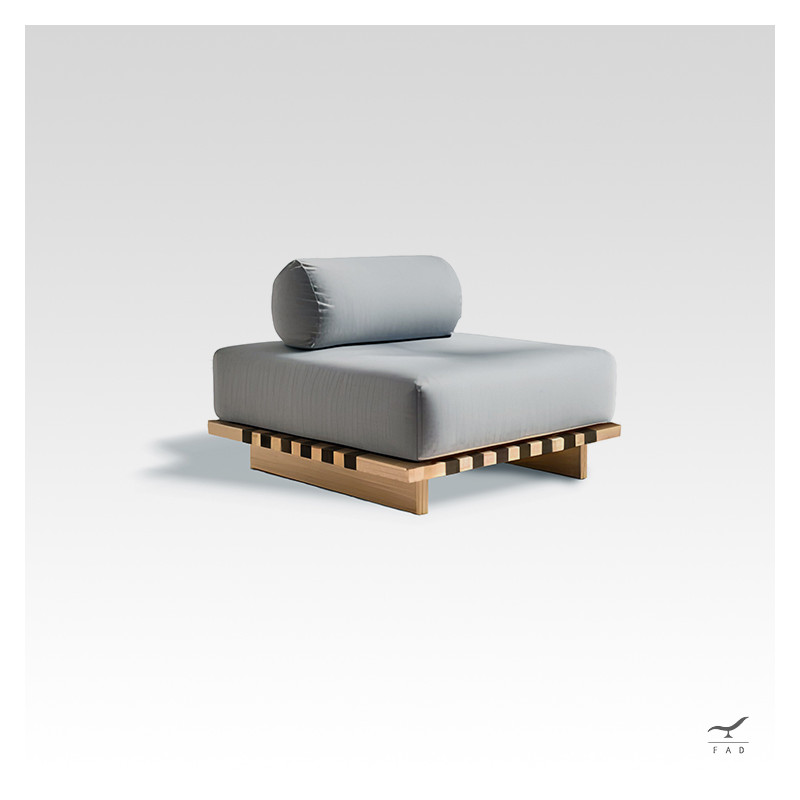 Divano modulare SOROS in teak per outdoor di lusso