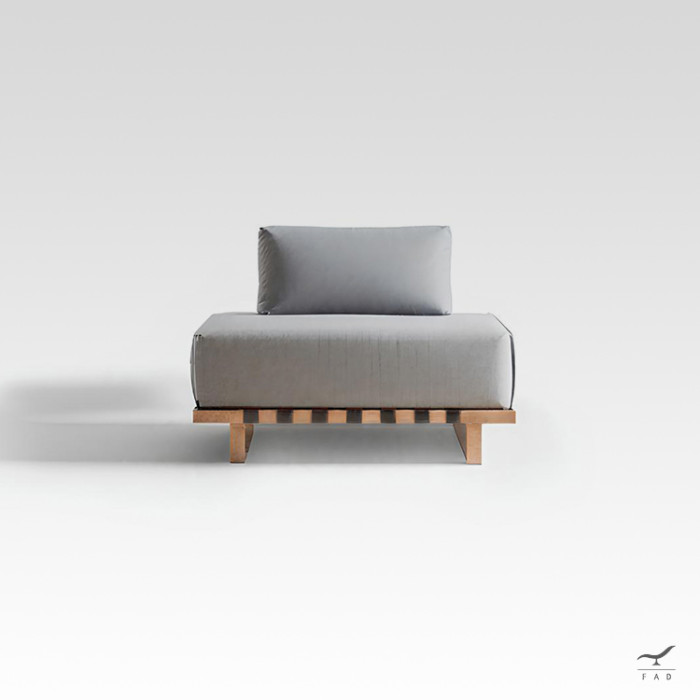Divano modulare SOROS in teak per outdoor di lusso