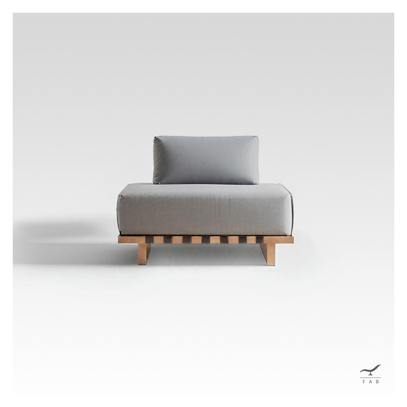 Divano modulare SOROS in teak per outdoor di lusso