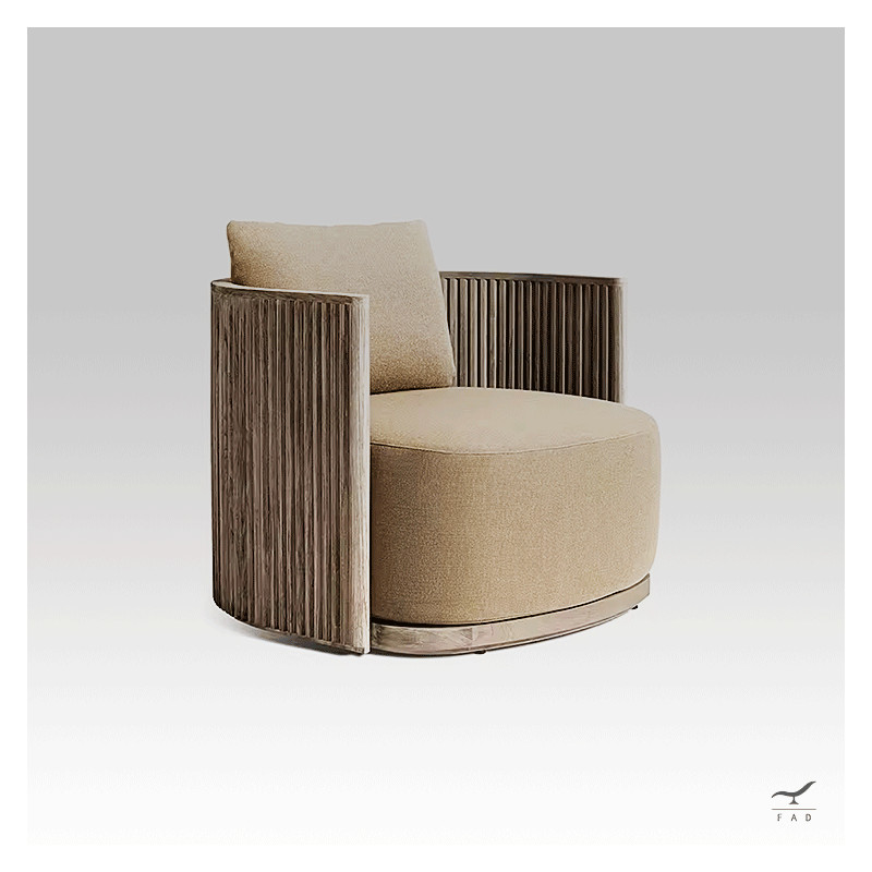 Poltrona girevole APEX in teak per outdoor di lusso