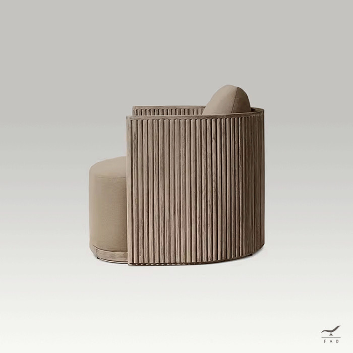 Poltrona girevole APEX in teak per outdoor di lusso