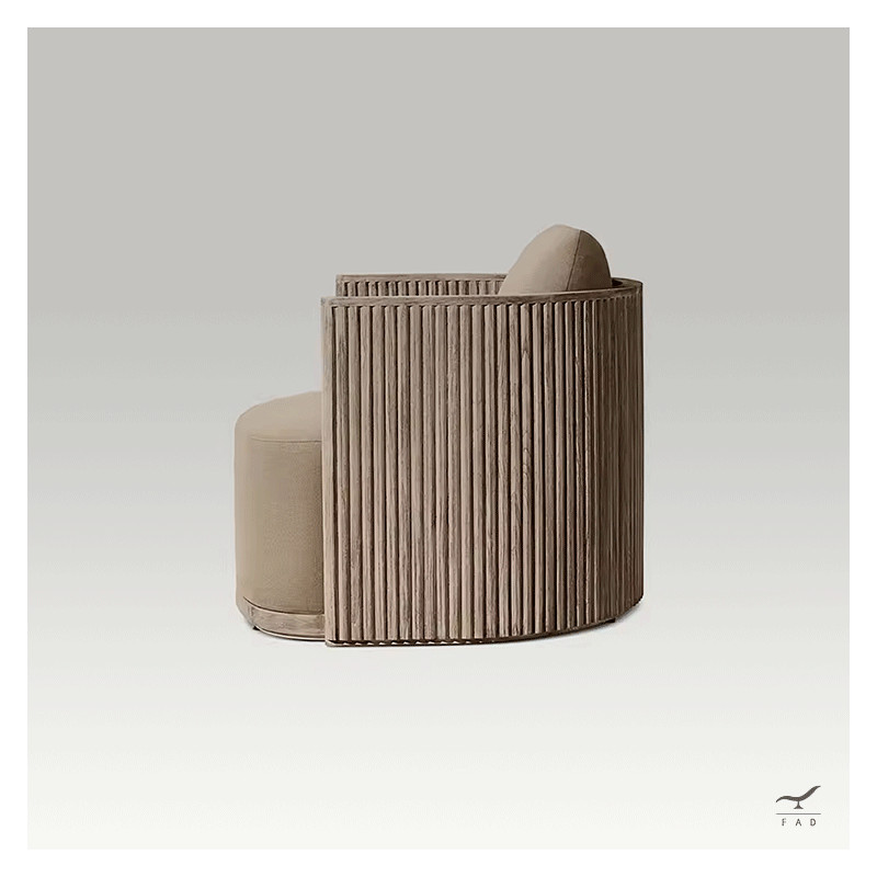 Poltrona girevole APEX in teak per outdoor di lusso