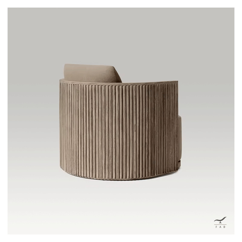 Poltrona girevole APEX in teak per outdoor di lusso