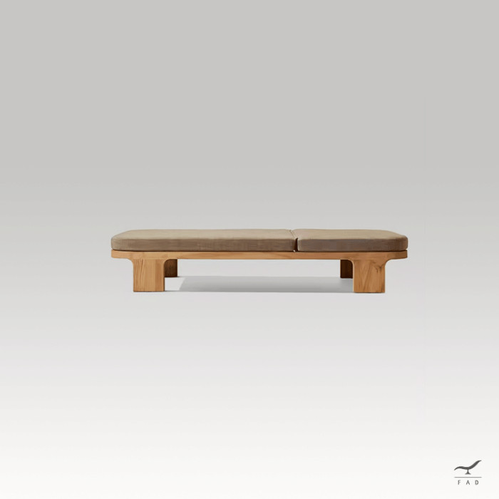 Lettino SERIS in teak per giardini e piscine di lusso