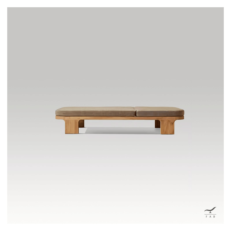 SERIS teak sun lounger for luxury poolside and garden areas
