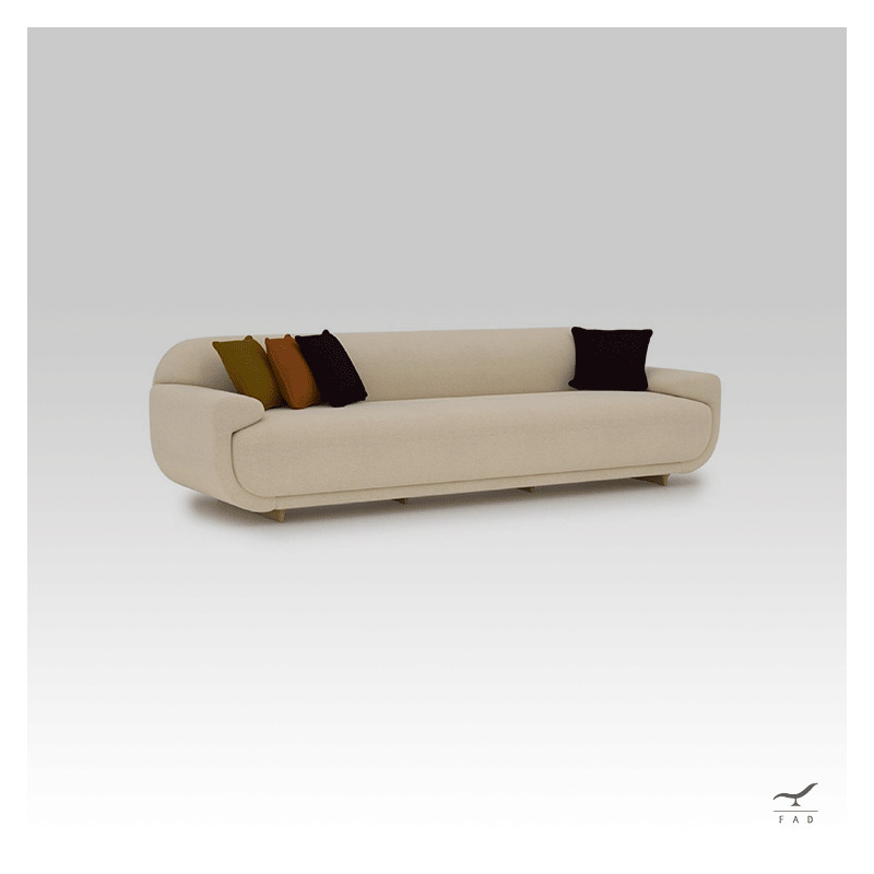HOLLY Sofa | Brass Feet, Wrapped Armrests & Modern Design | FADesign