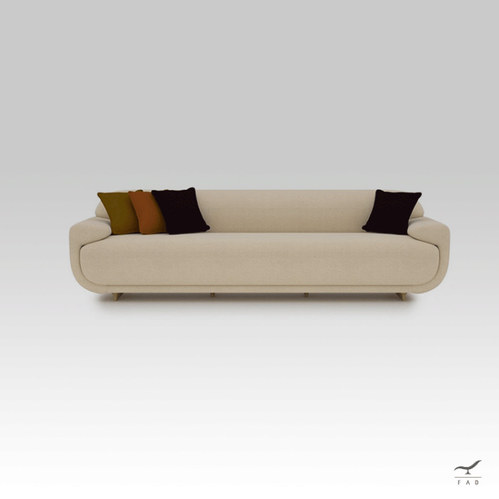 HOLLY Sofa | Brass Feet, Wrapped Armrests & Modern Design | FADesign