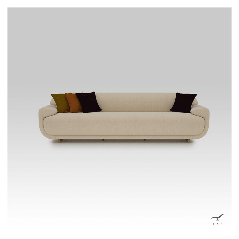 HOLLY Sofa | Brass Feet, Wrapped Armrests & Modern Design | FADesign