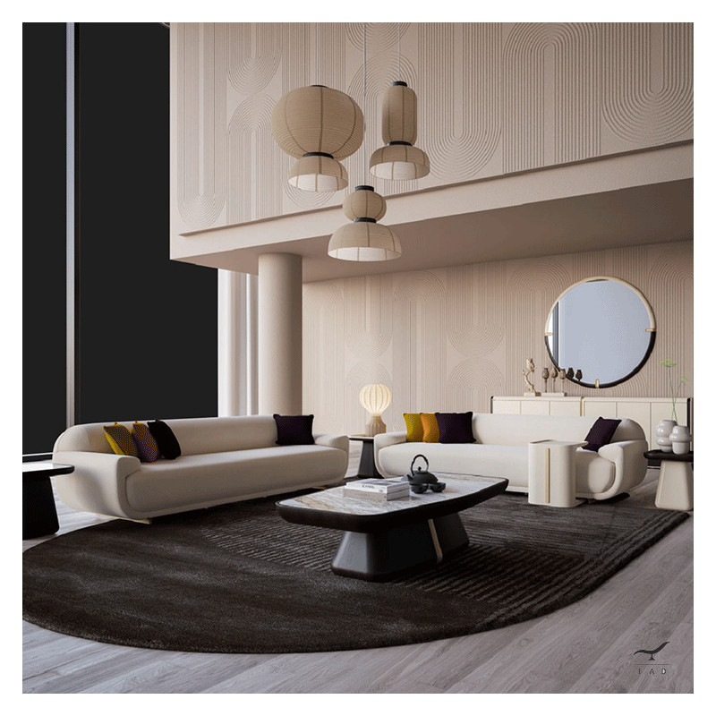HOLLY Sofa | Brass Feet, Wrapped Armrests & Modern Design | FADesign