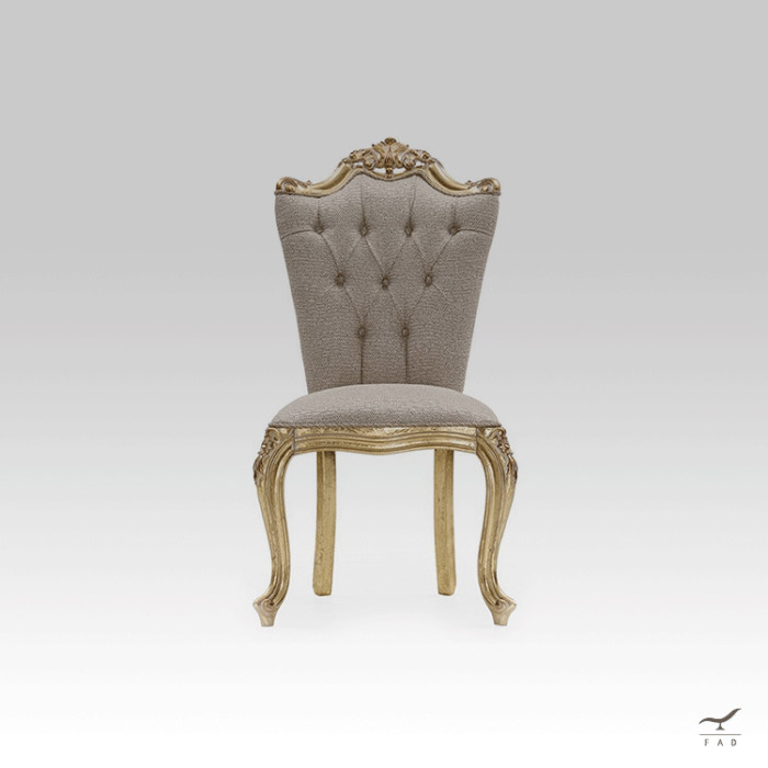 Luxury Baroque Chair for Hotel Dining Rooms and Villas | Customizable Antique Style Chair