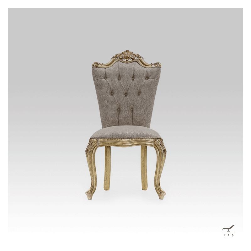 Luxury Baroque Chair for Hotel Dining Rooms and Villas | Customizable Antique Style Chair