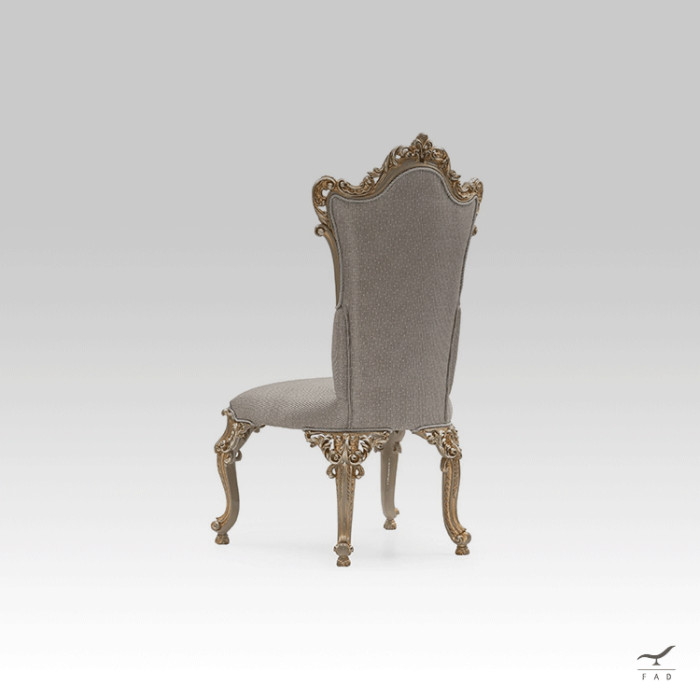 Baroque Chair for Luxury Dining Rooms | Sculpted Legs | Customizable