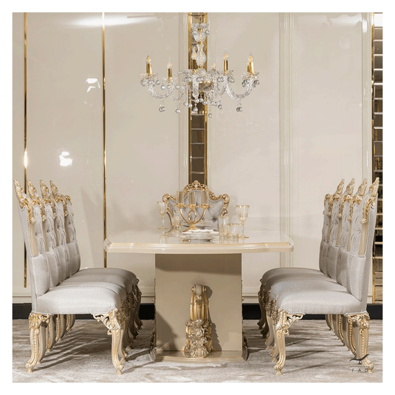 Baroque Chair for Luxury Dining Rooms | Sculpted Legs | Customizable