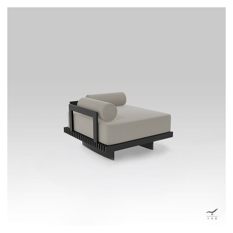 Poltrona modulare FEIS in teak per outdoor di lusso