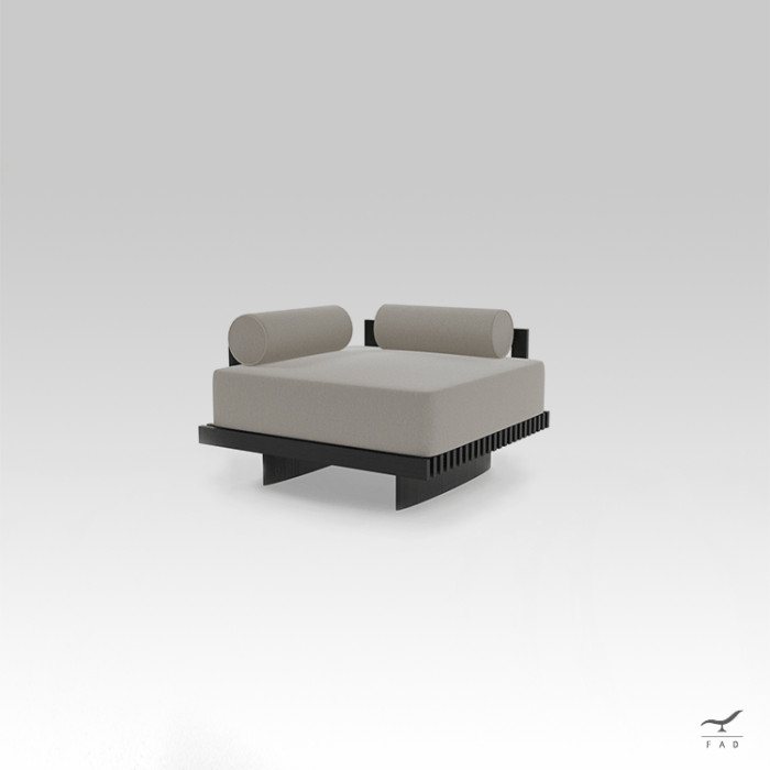 FEIS modular teak outdoor armchair for luxury villas and hotels