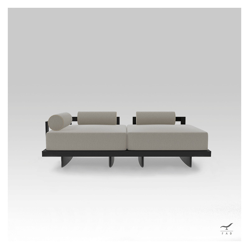 Poltrona modulare FEIS in teak per outdoor di lusso