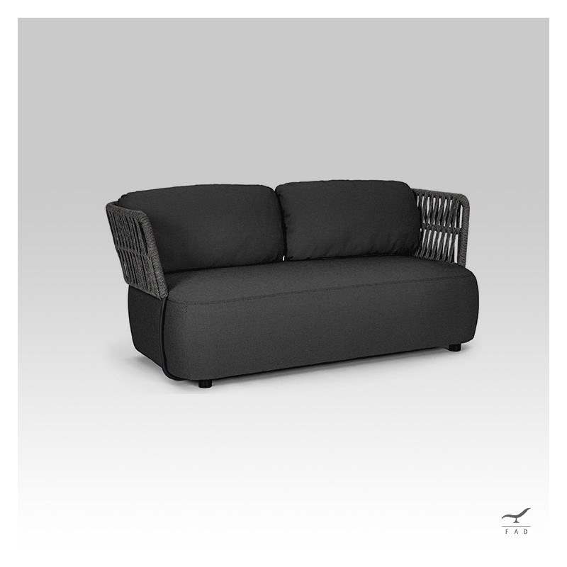 CHASSY aluminum & rattan outdoor sofa for luxury villas and hotels