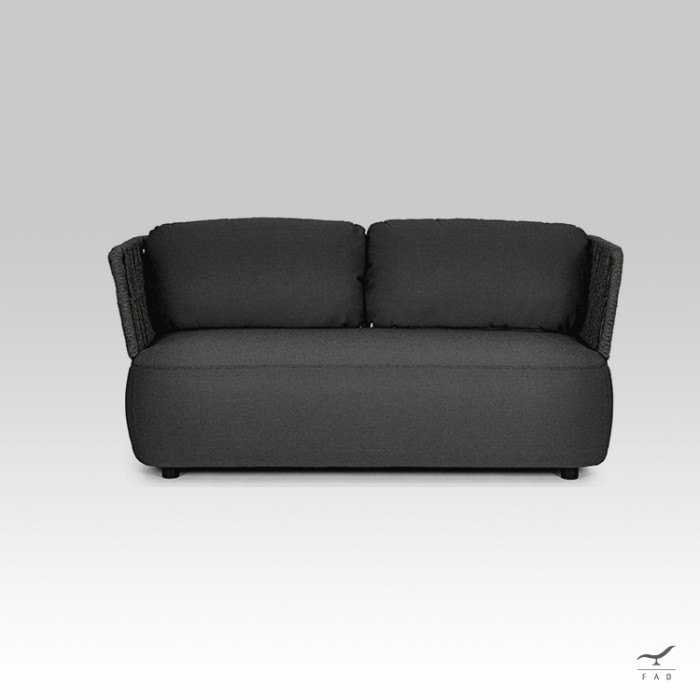 CHASSY aluminum & rattan outdoor sofa for luxury villas and hotels