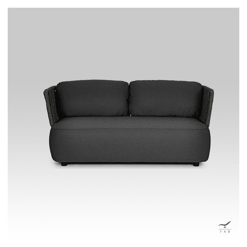 CHASSY aluminum & rattan outdoor sofa for luxury villas and hotels