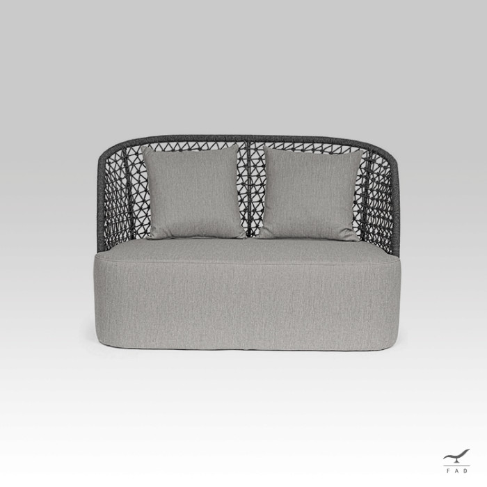 BRIS outdoor sofa with hand-woven rope for luxury villas and hotels