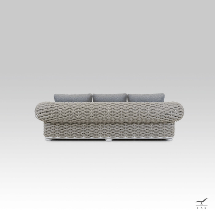 ROPE aluminum & hand-woven outdoor sofa for luxury villas and hotels