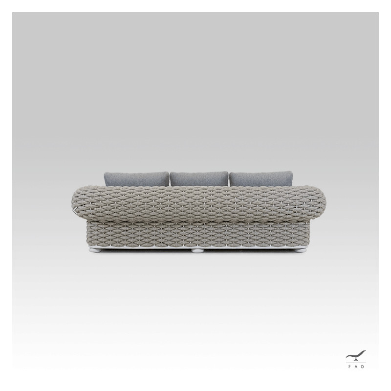 ROPE aluminum & hand-woven outdoor sofa for luxury villas and hotels