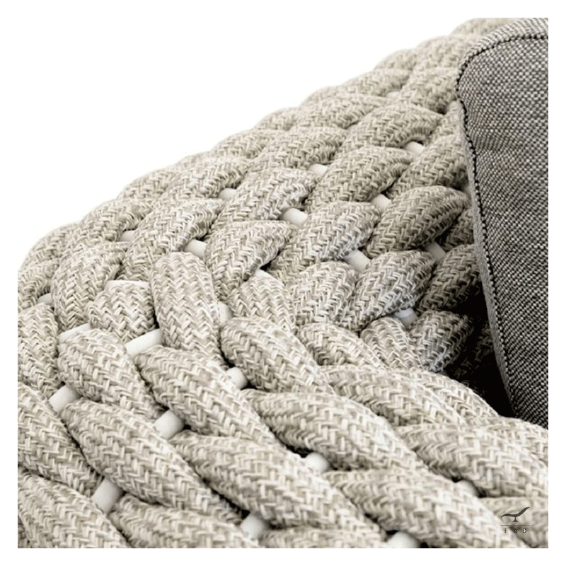 ROPE aluminum & hand-woven outdoor sofa for luxury villas and hotels