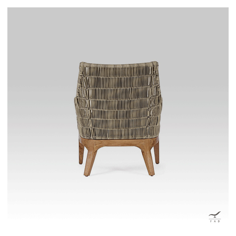 KEY teak & rattan outdoor armchair for luxury villas and hotels