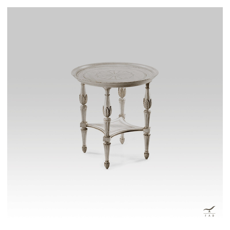 Antique Baroque Coffee Table with Laurel Leaf Decoration | Luxury French Style Furniture