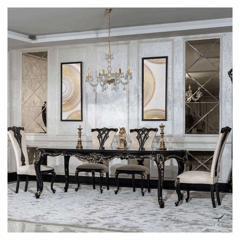 Luxury Louis XV Style Baroque Chair for Dining Rooms | Antique Sculpted Legs