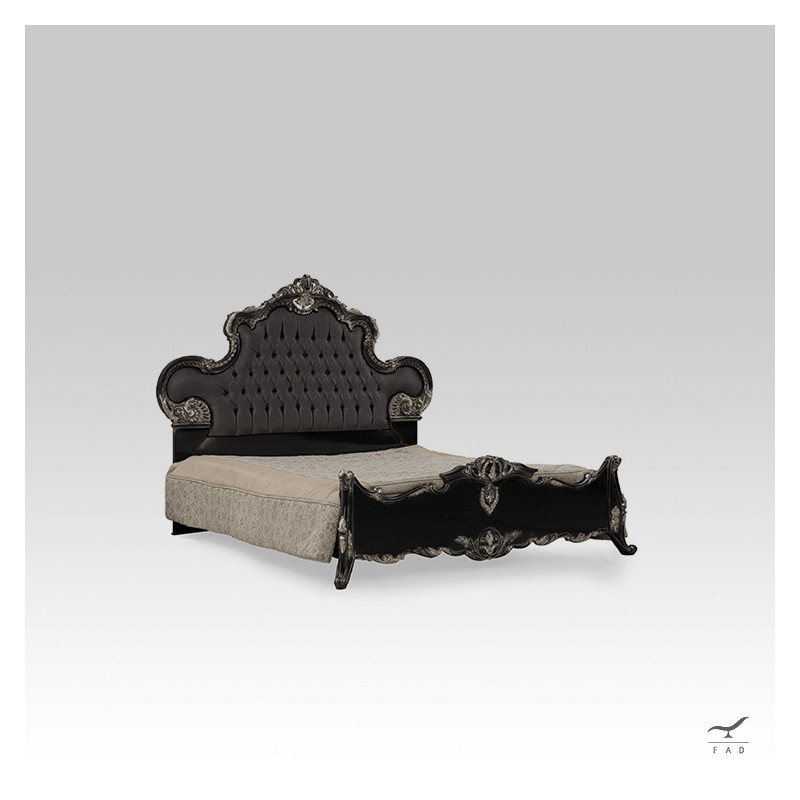 Letto con struttura in legno laccato antico - Personalizzabile su richiesta