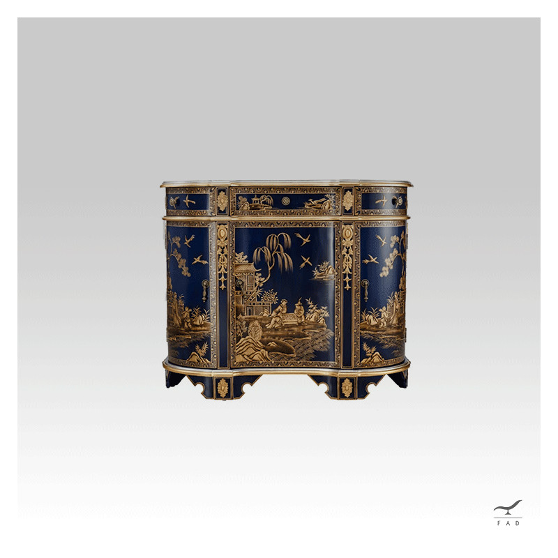 Antique style sideboard with Chinese decorations