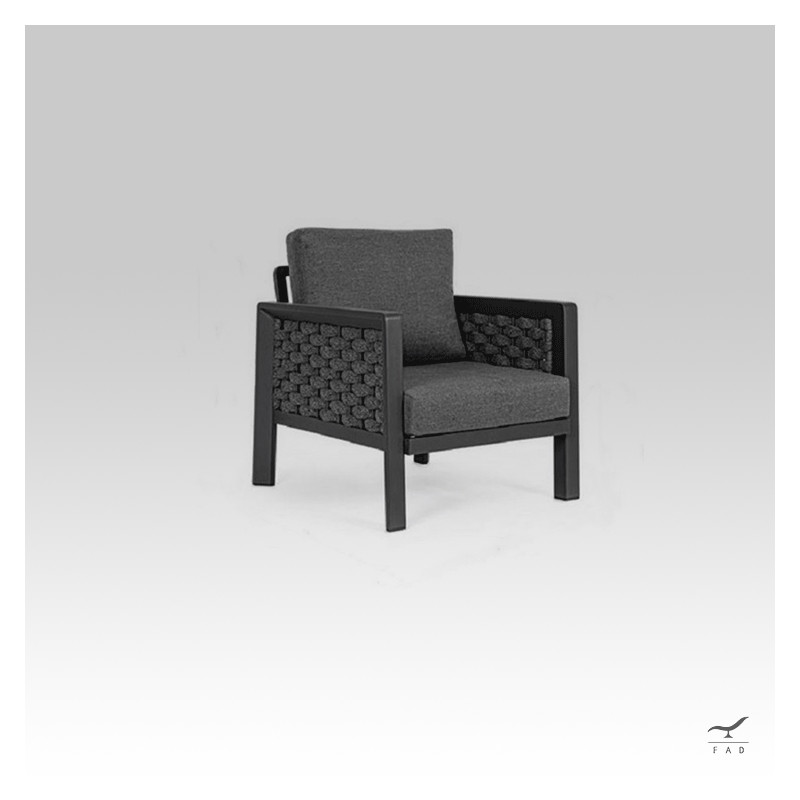 LEMON steel & rope outdoor chair for luxury villas and hotels