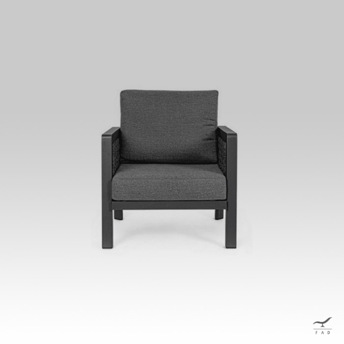 LEMON steel & rope outdoor chair for luxury villas and hotels