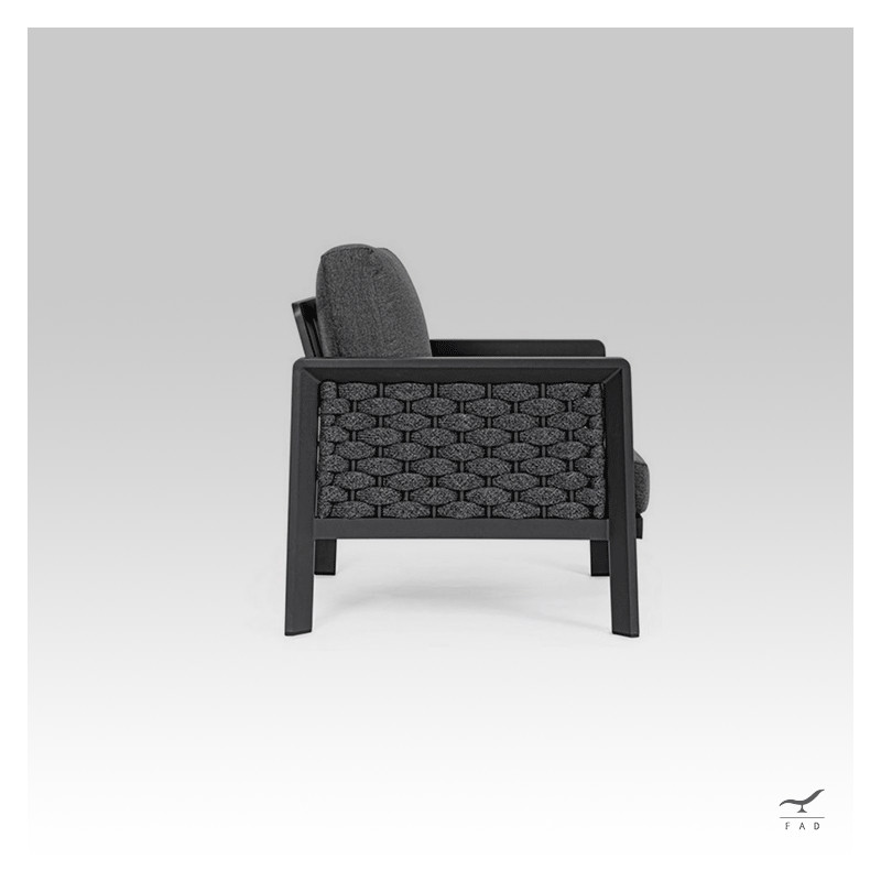 LEMON steel & rope outdoor chair for luxury villas and hotels