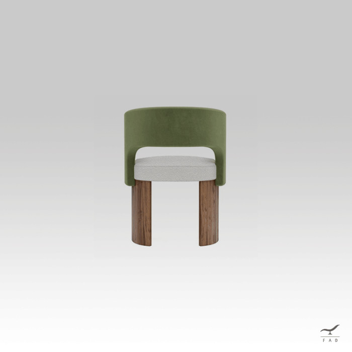 ROXY Chair: Crescent-Shaped Wooden Base, U-Shaped Backrest with Hole, Modern Designer Chair