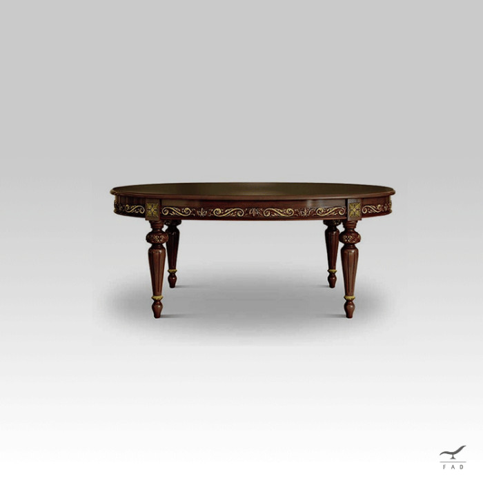 Baroque-Style Extendable Dining Table: Elegant Furniture for Antique-Style Homes