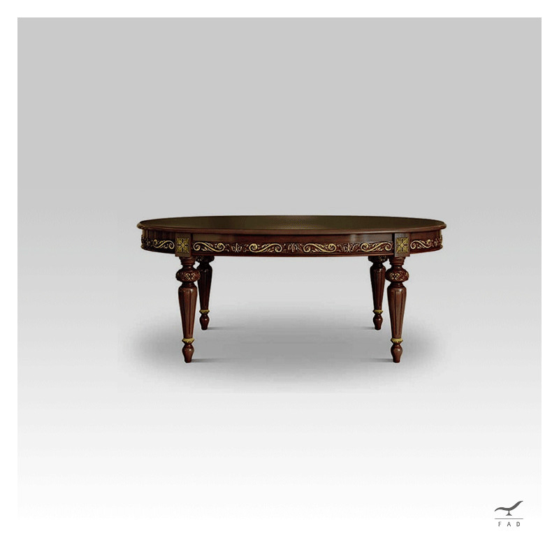 Baroque-Style Extendable Dining Table: Elegant Furniture for Antique-Style Homes