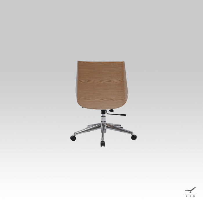 Luxury DANISH Office Armchair | Modern Design, Wood Structure, Eco-Leather Covering