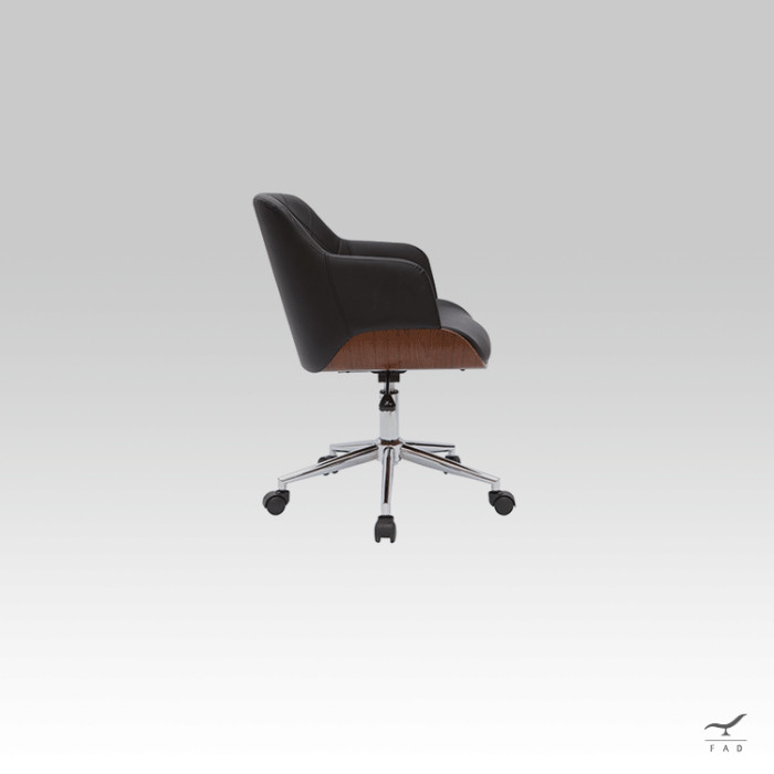 NEPAL Office Armchair: Modern Luxury Design with Steel Base and Eco-Leather Seat