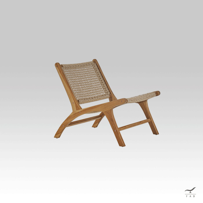 CHADY Outdoor Teak Chair with Hemp Weaving | Luxury Design Furniture