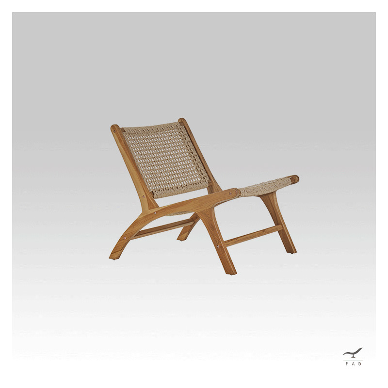 CHADY Outdoor Teak Chair with Hemp Weaving | Luxury Design Furniture