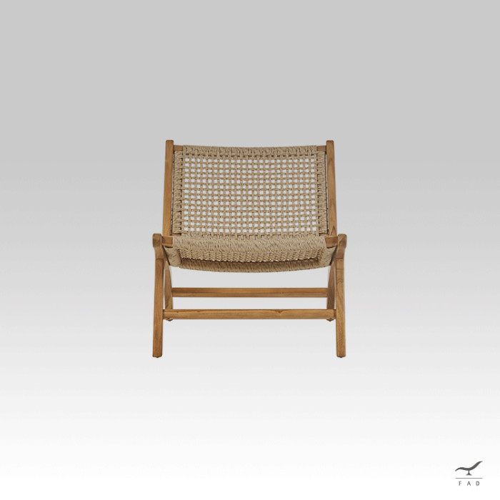 CHADY Outdoor Teak Chair with Hemp Weaving | Luxury Design Furniture