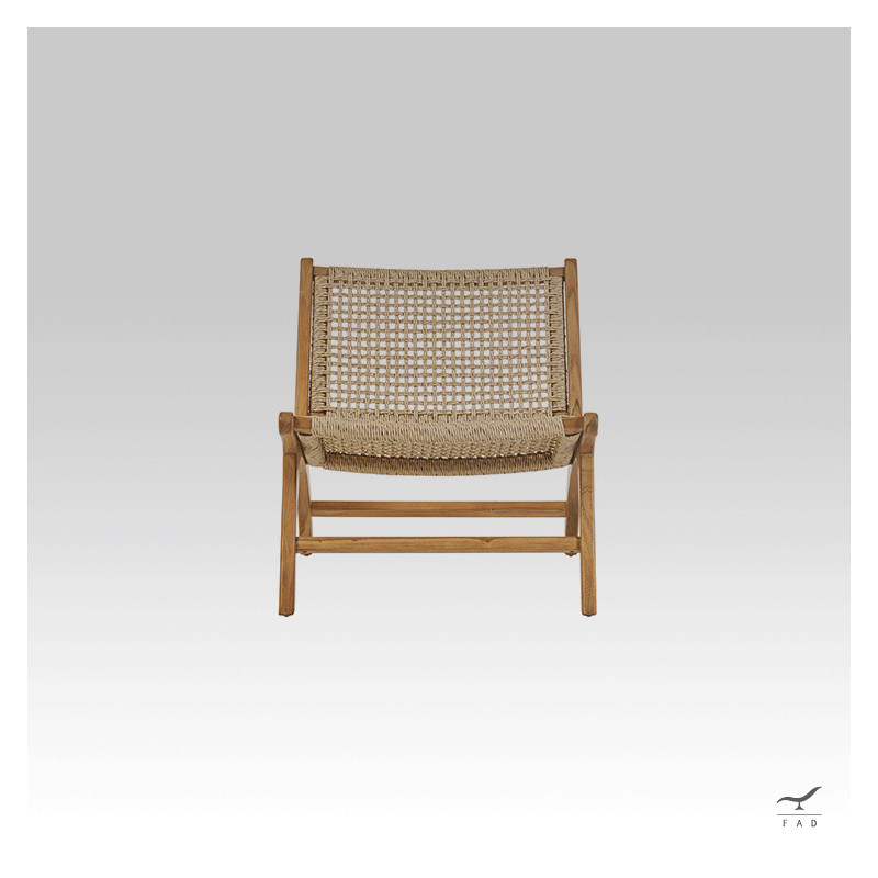 CHADY Outdoor Teak Chair with Hemp Weaving | Luxury Design Furniture