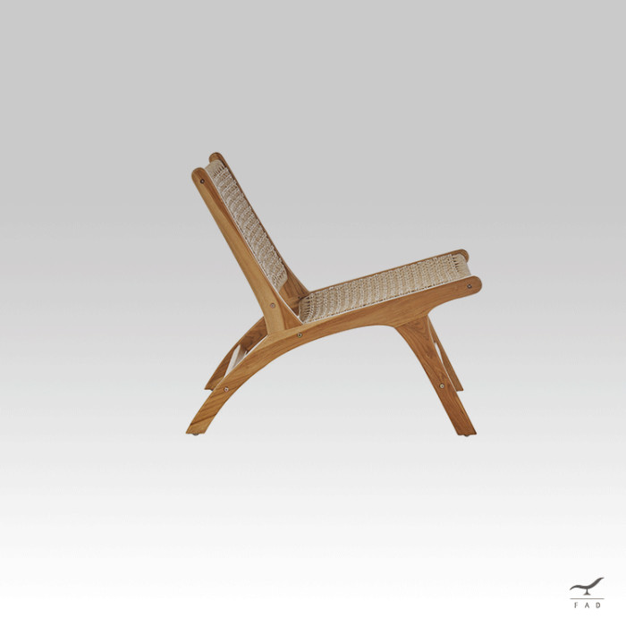 CHADY Outdoor Teak Chair with Hemp Weaving | Luxury Design Furniture