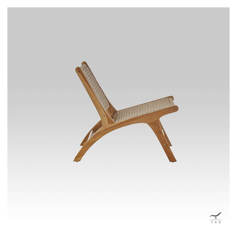 CHADY Outdoor Teak Chair with Hemp Weaving | Luxury Design Furniture