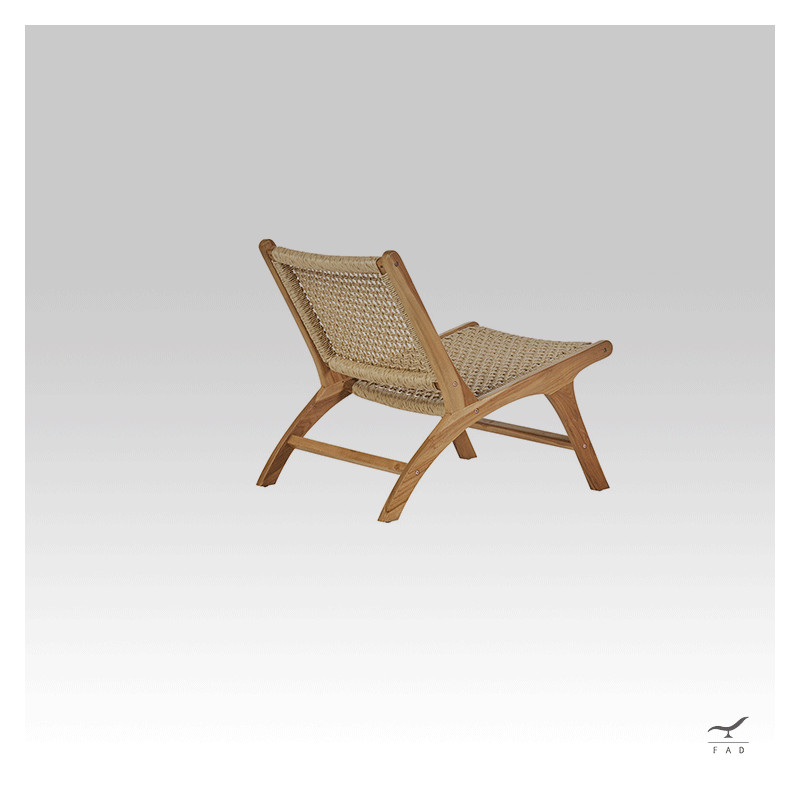 CHADY Outdoor Teak Chair with Hemp Weaving | Luxury Design Furniture